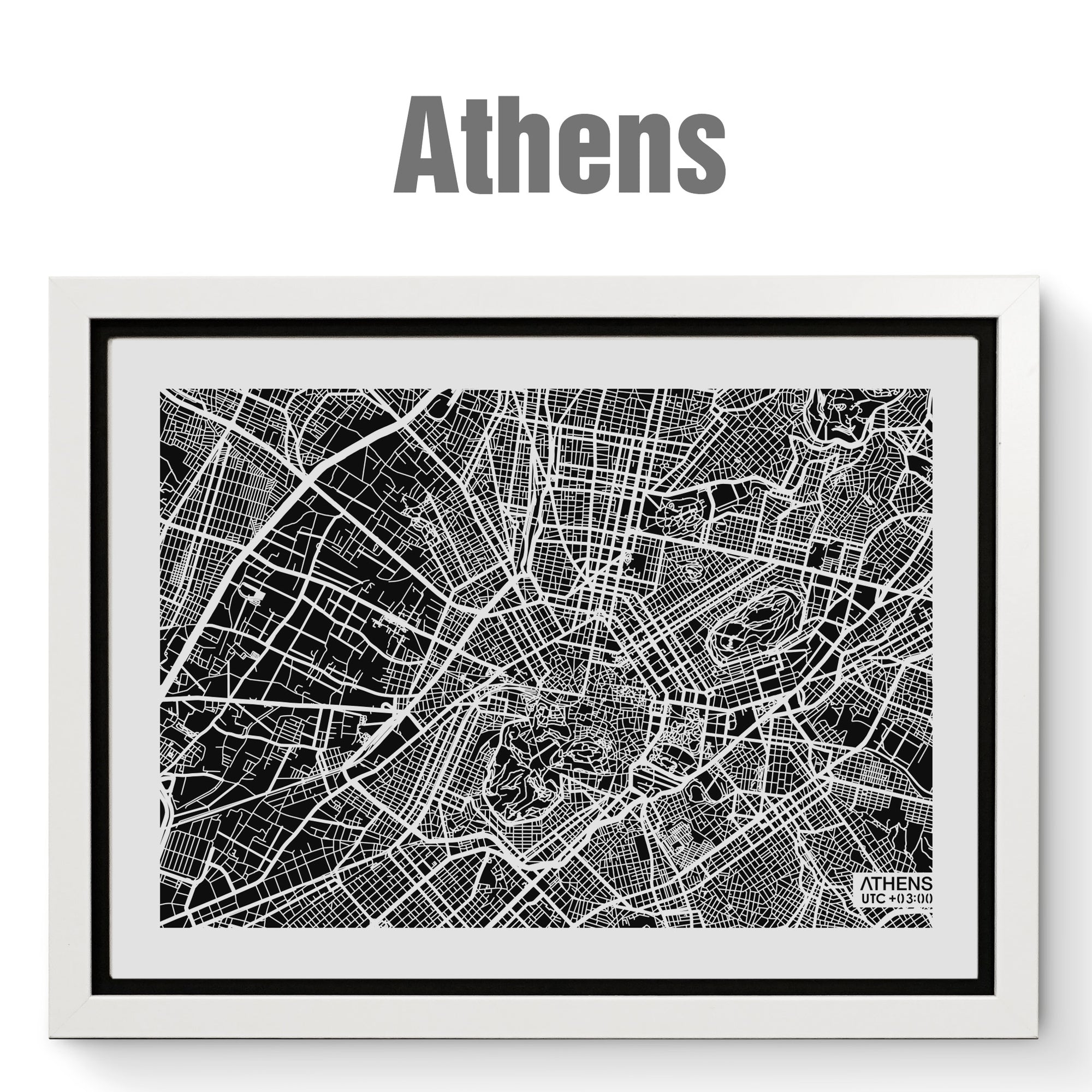 NITELANDING Amsterdam / Athens Map - ZERO DEGREE