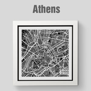 NITELANDING Amsterdam / Athens Map - ZERO DEGREE