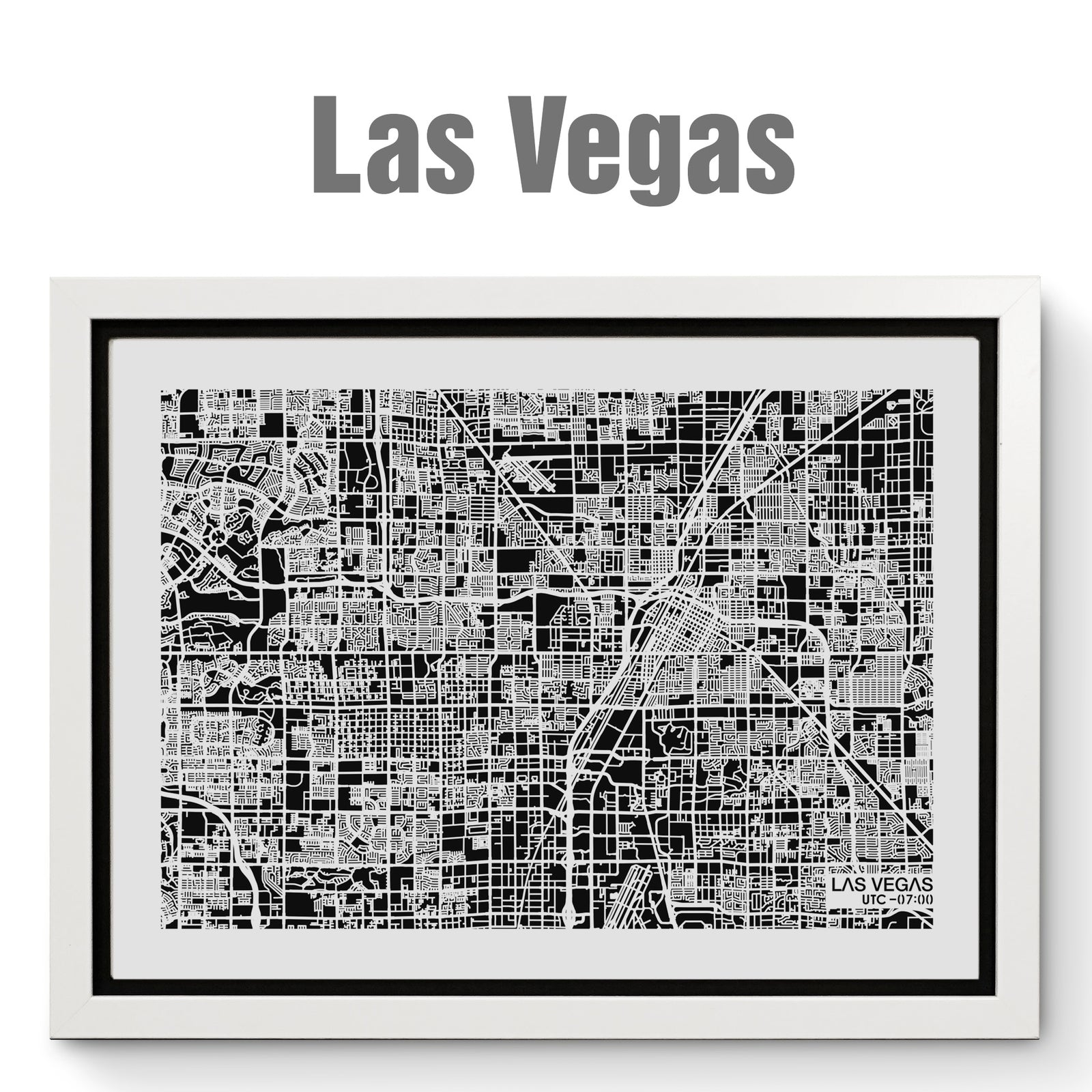 NITELANDING Los Angeles / Las Vegas Map - Lighting Decoration Art - ZERO DEGREE