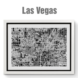 NITELANDING Los Angeles / Las Vegas Map - Lighting Decoration Art - ZERO DEGREE