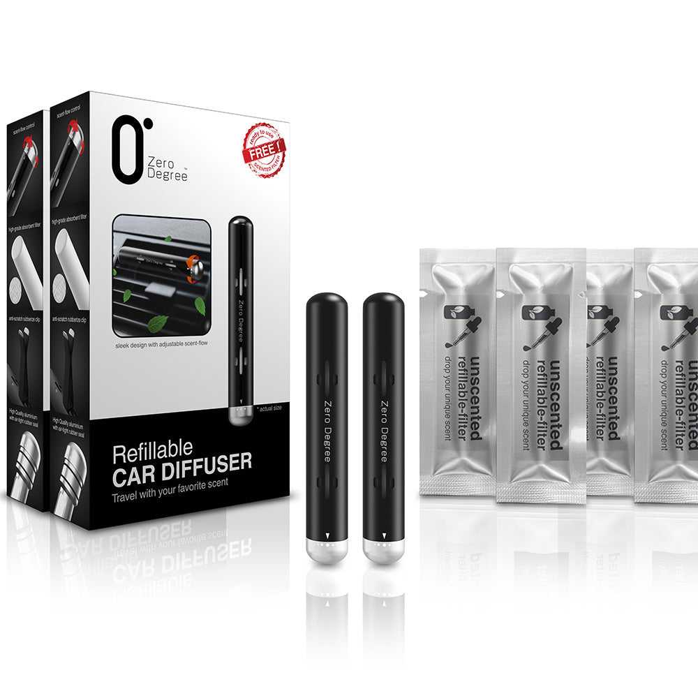 Car Diffuser - Twin set (with Unscented filter) - ZERO DEGREE