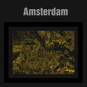 NITELANDING Amsterdam Map- Lighting Decoration Art - ZERO DEGREE