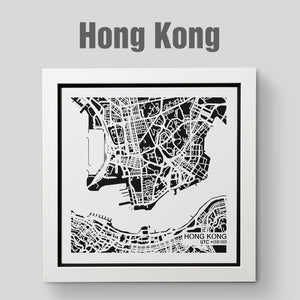 NITELANDING Hong Kong Map - Lighting Decoration Art - ZERO DEGREE