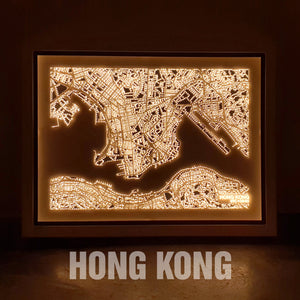 NITELANDING Hong Kong Map - Lighting Decoration Art - ZERO DEGREE