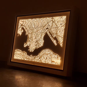 NITELANDING Hong Kong Map - Lighting Decoration Art - ZERO DEGREE