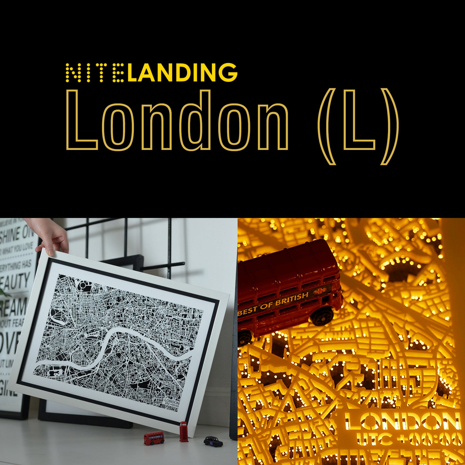 NITELANDING London Map - Lighting Decoration Art - ZERO DEGREE