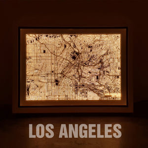 NITELANDING Los Angeles Map - Lighting Decoration Art - ZERO DEGREE