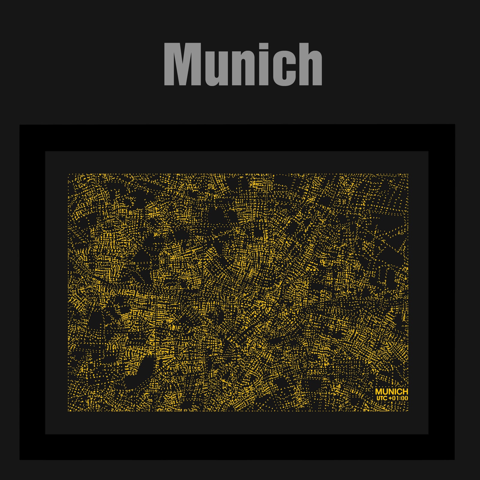 NITELANDING Munich Map - Lighting Decoration Art - ZERO DEGREE