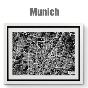 NITELANDING Munich Map - Lighting Decoration Art - ZERO DEGREE