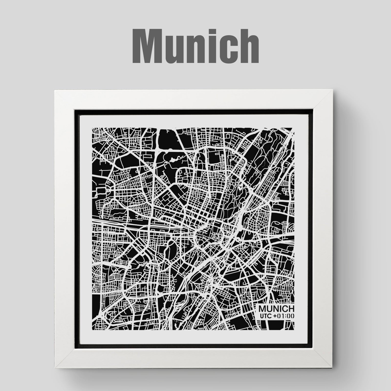 NITELANDING Munich Map - Lighting Decoration Art - ZERO DEGREE