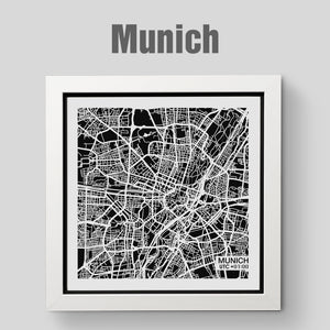 NITELANDING Munich Map - Lighting Decoration Art - ZERO DEGREE