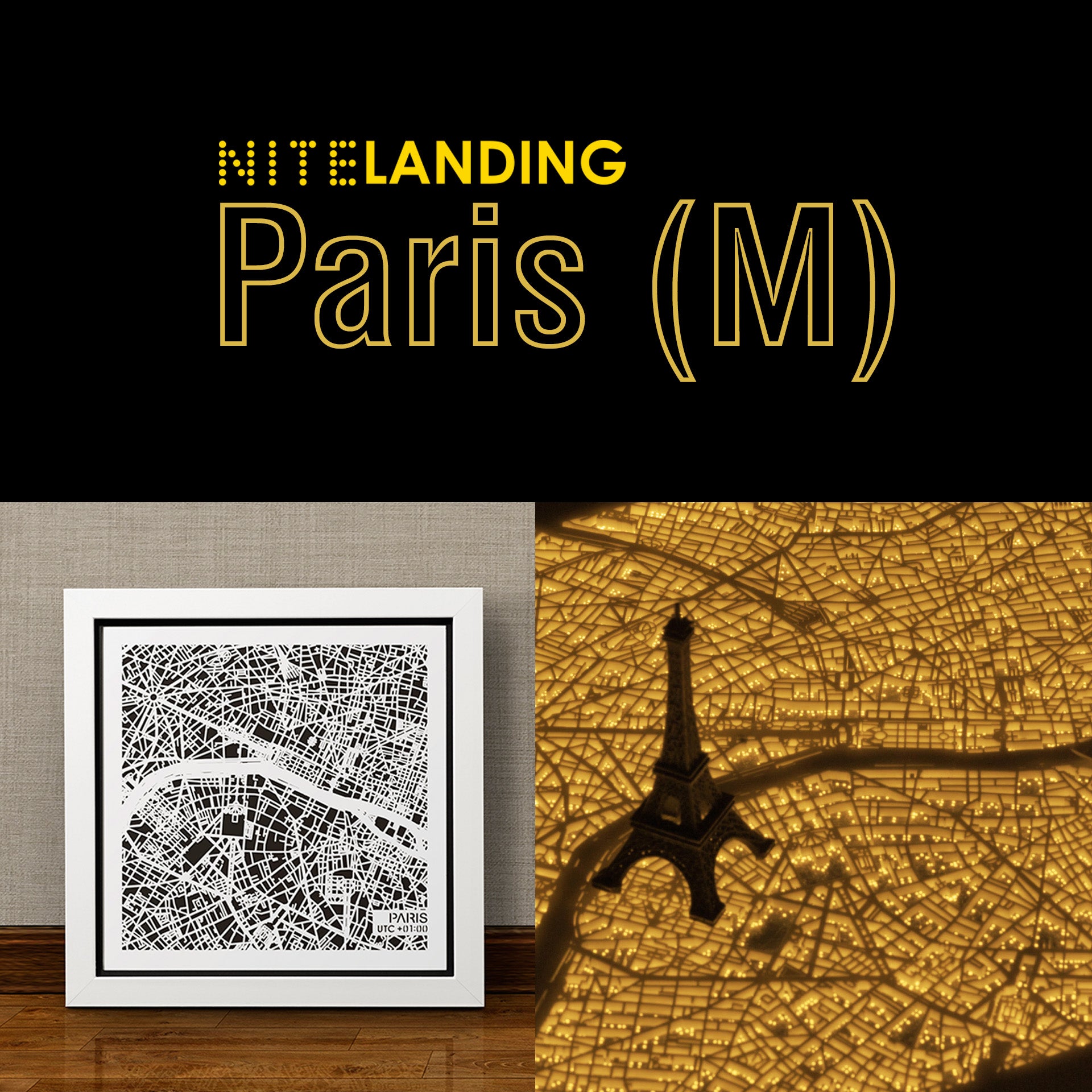 NITELANDING Paris Map - Lighting Decoration Art - ZERO DEGREE
