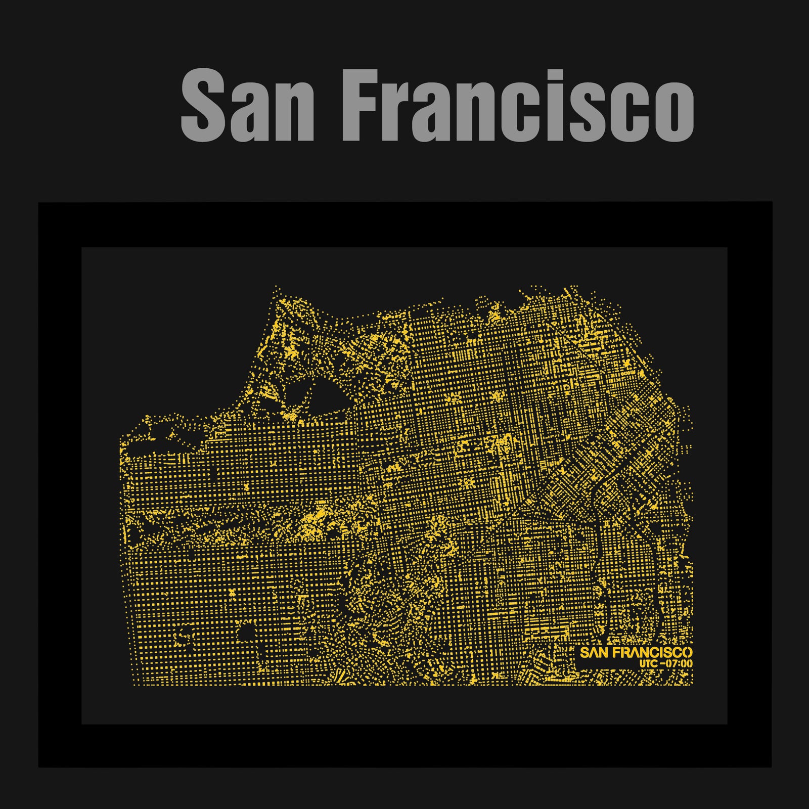 NITELANDING San Francisco Map - Lighting Decoration Art - ZERO DEGREE