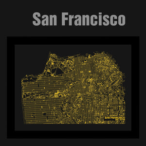NITELANDING San Francisco Map - Lighting Decoration Art - ZERO DEGREE