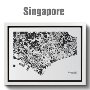 NITELANDING Singapore Map - Lighting Decoration Art - ZERO DEGREE