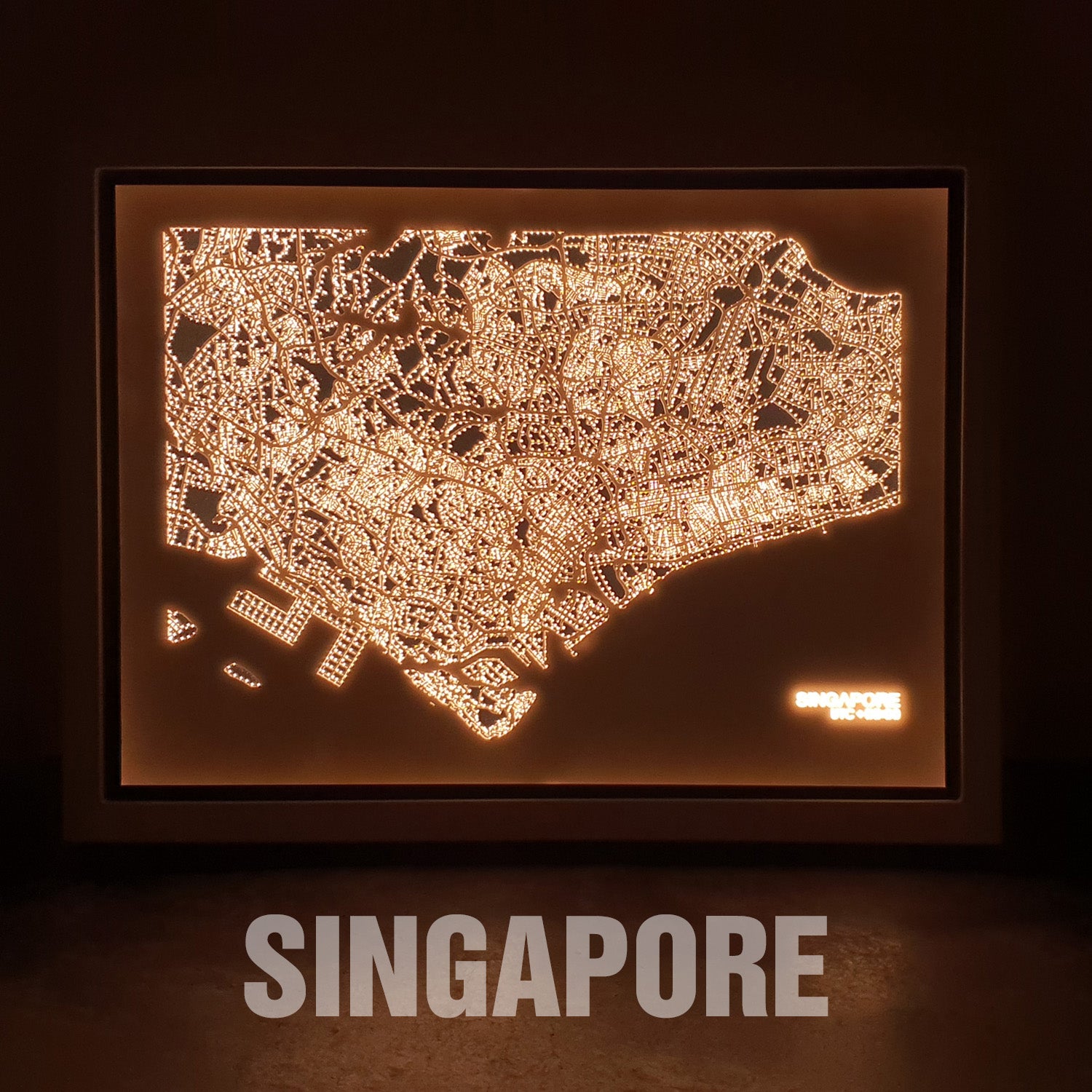 NITELANDING Singapore Map - Lighting Decoration Art - ZERO DEGREE