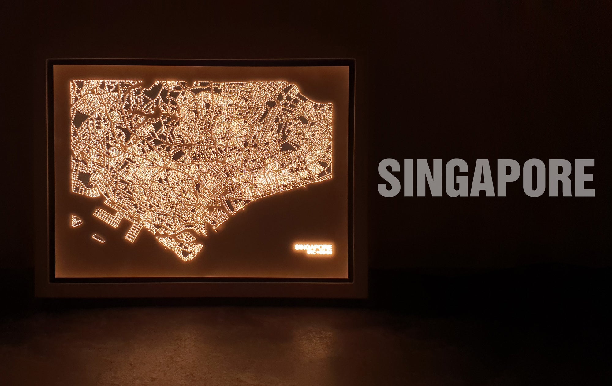 NITELANDING Singapore Map - Lighting Decoration Art - ZERO DEGREE