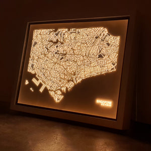 NITELANDING Singapore Map - Lighting Decoration Art - ZERO DEGREE