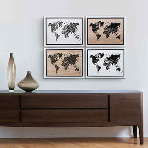 WORLD LIGHT (Geometric) - World Map Lighting Decoration Art - ZERO DEGREE
