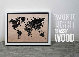 WORLD LIGHT (Classic) - World Map Lighting Decoration Art - ZERO DEGREE