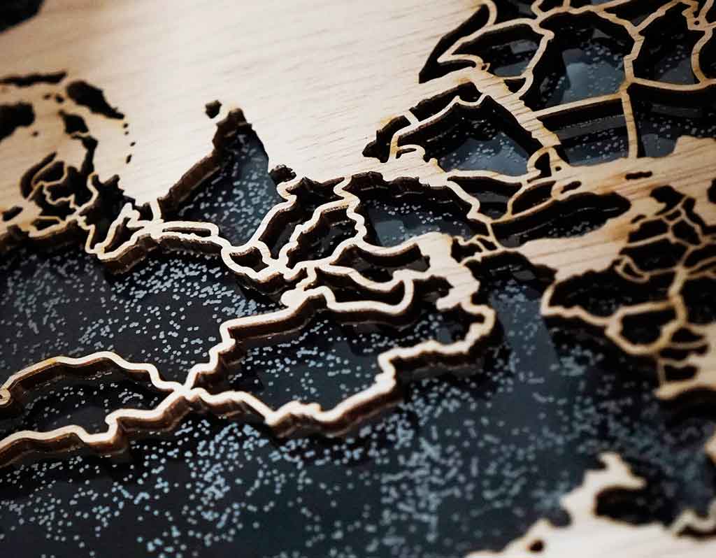 WORLD LIGHT (Classic) - World Map Lighting Decoration Art - ZERO DEGREE