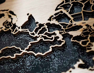 WORLD LIGHT (Classic) - World Map Lighting Decoration Art - ZERO DEGREE