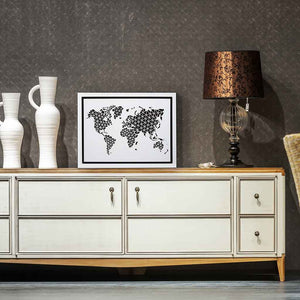 WORLD LIGHT (Geometric) - World Map Lighting Decoration Art - ZERO DEGREE