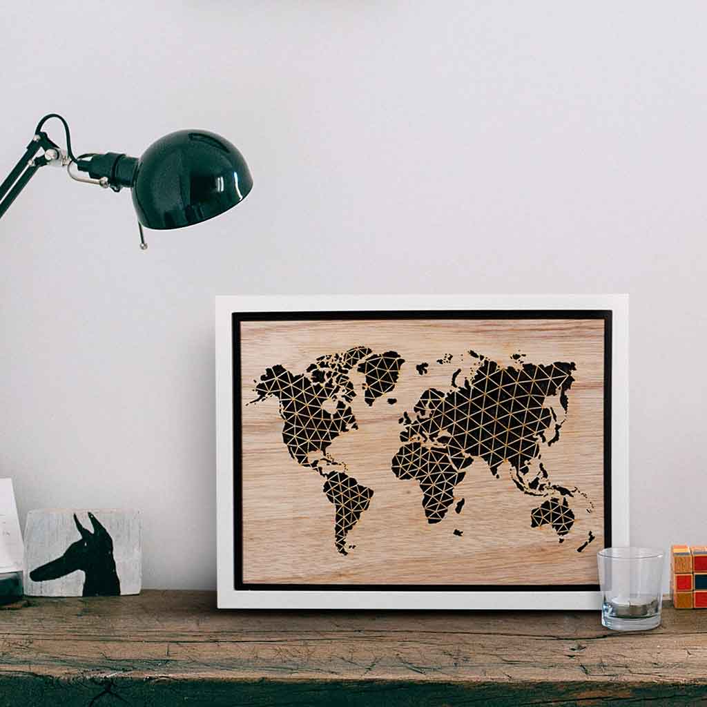 WORLD LIGHT (Geometric) - World Map Lighting Decoration Art - ZERO DEGREE