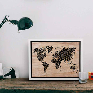 WORLD LIGHT (Geometric) - World Map Lighting Decoration Art - ZERO DEGREE