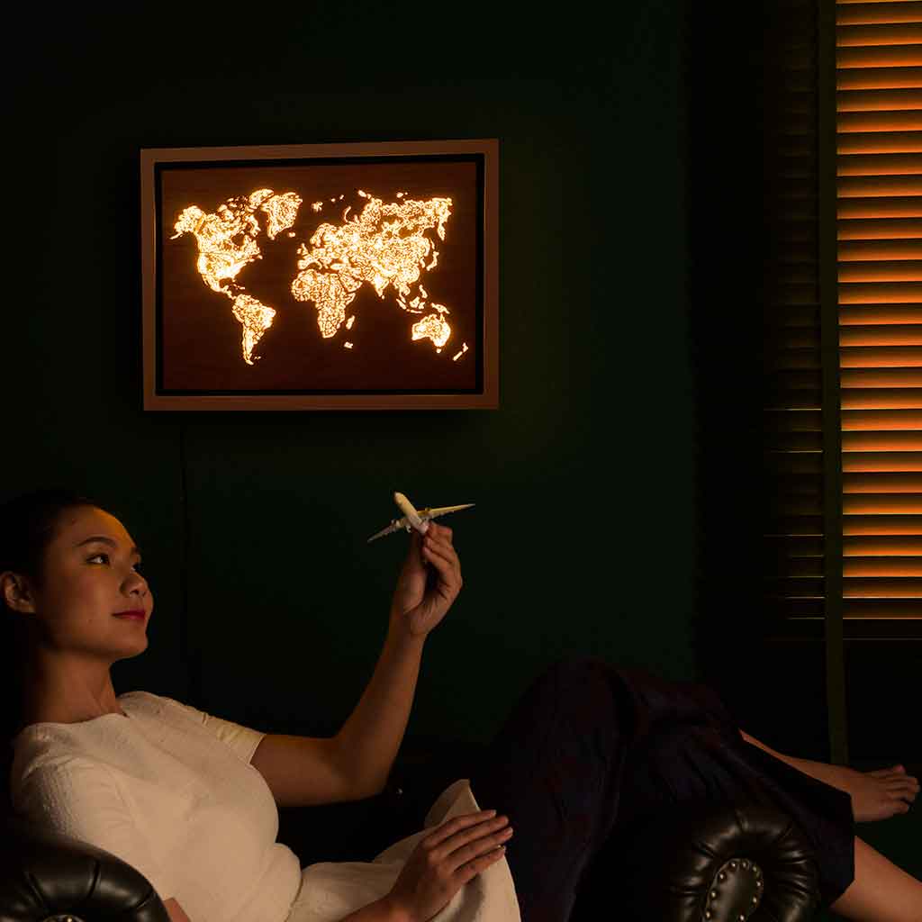 WORLD LIGHT (Classic) - World Map Lighting Decoration Art - ZERO DEGREE