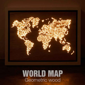 WORLD LIGHT (Geometric) - World Map Lighting Decoration Art - ZERO DEGREE