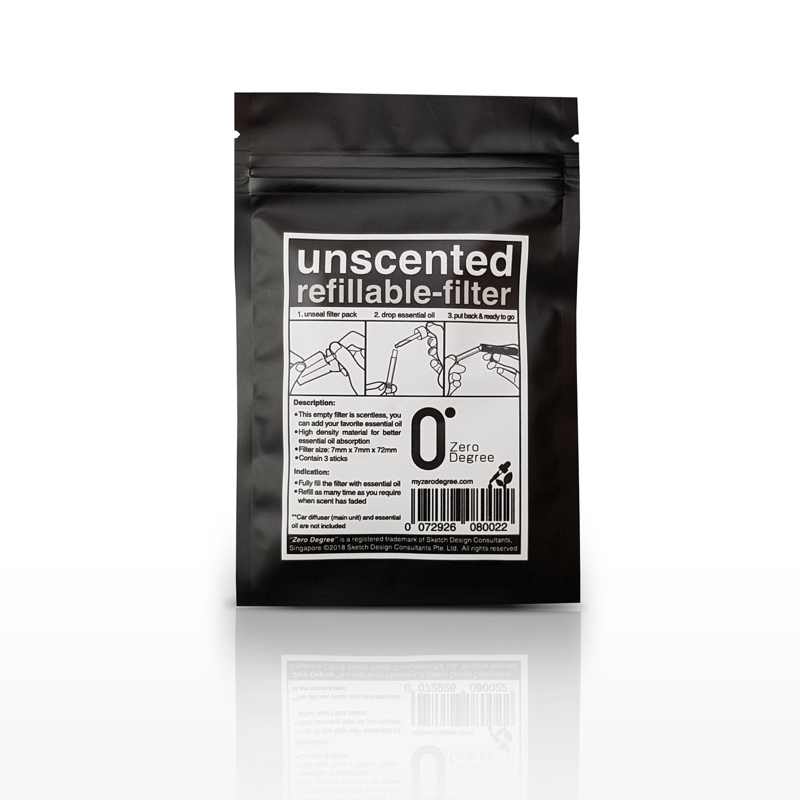 ZERO DEGREE: Unscented filter (pack of 3) - ZERO DEGREE